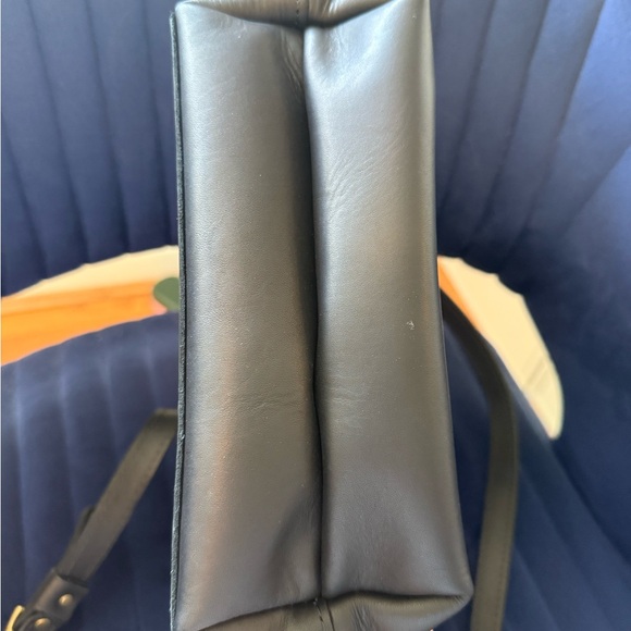 Black Leather Crossbody Tote by Portland Leather - Picture 7 of 9